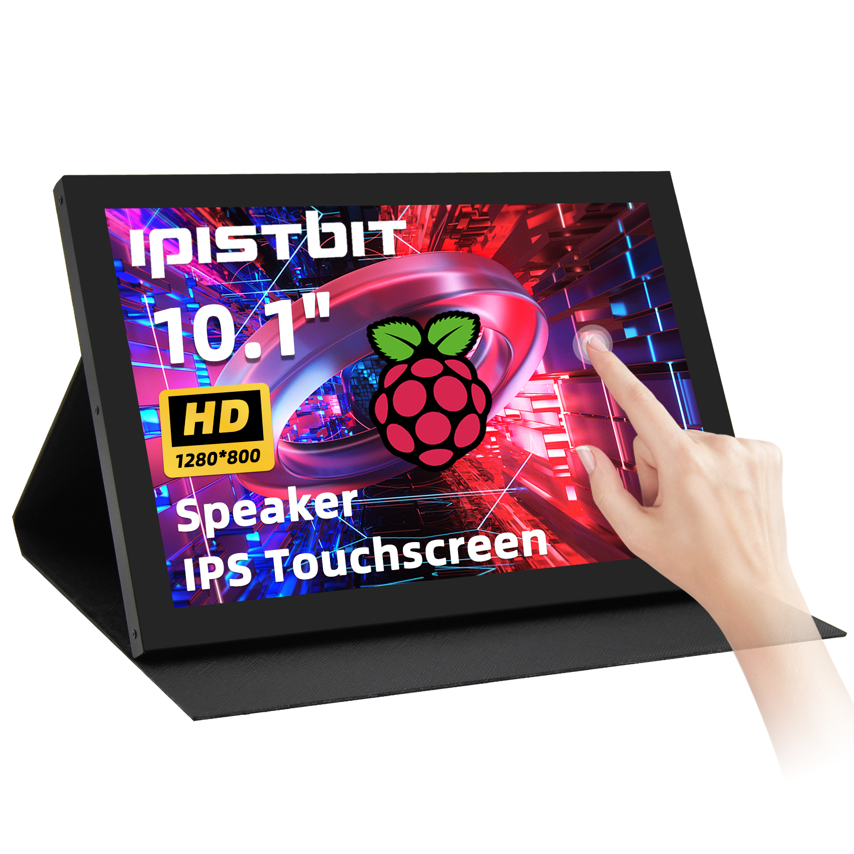10.1inch Touch Screen Monitor, 1280x800 HDMI Portable Monitor, Dual-Speaker Mini HDMI Monitor for PC/Laptop/Raspberry Pi/Banana Pi/Game Console